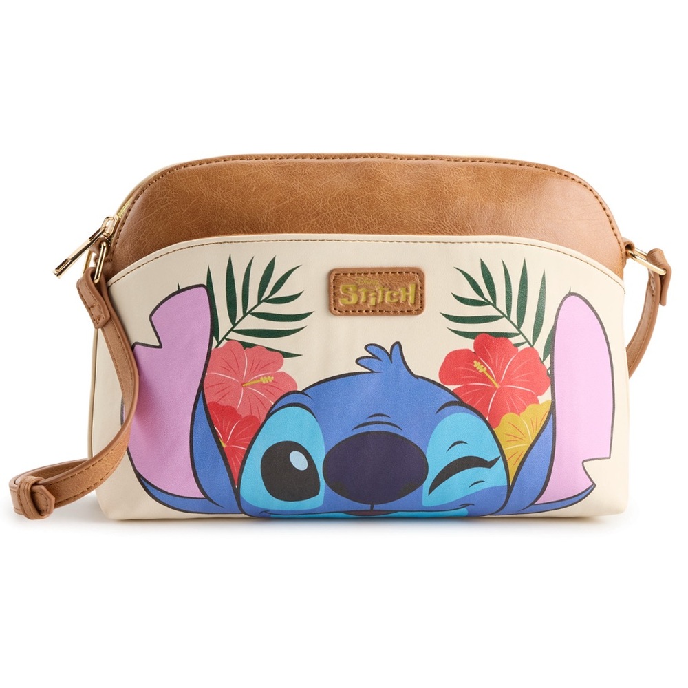 Disney lilo & stitch big face print crossbody bag